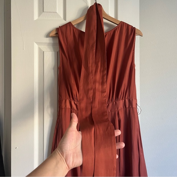 Satin dress, cute midi dress for dining out, formal events dress - Picture 10 of 10